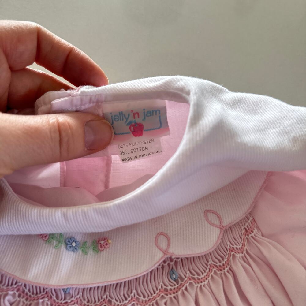 Jelly n' Jam Vintage Pink Dress - 24 Months - Scalloped - Picture 3 of 9
